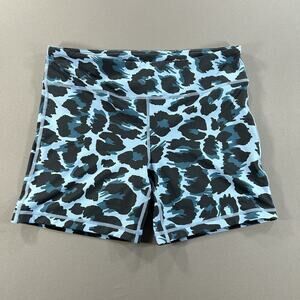 IAB Mfg Pull On Workout Shorts Biker Blue Camo Athletic Women's 12 XL